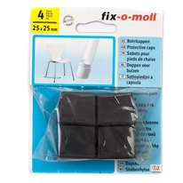 fix-o-moll Наконечник защитный для мебельных ножек 25х25мм черный (4 шт)