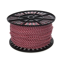 Шнур полипропиленовый спирального плетения 6 мм белый с красный (150 м)