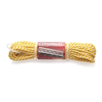 Шнур полипропиленовый спирального плетения 5 мм белый с желтым (15 м) 