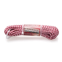 Шнур полипропиленовый спирального плетения 6 мм белый с красным (15 м) 